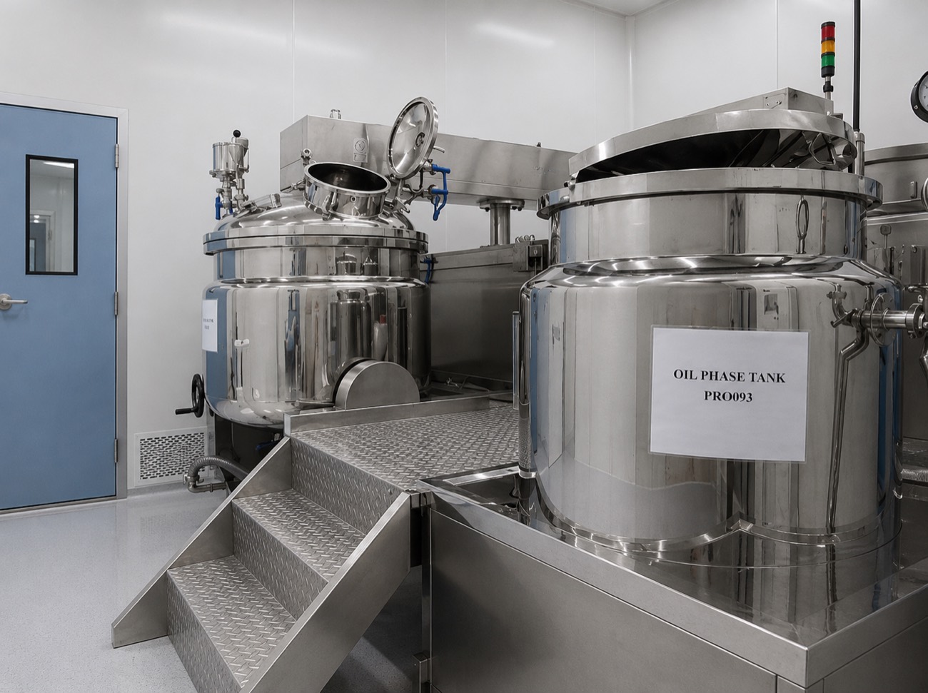 Oil-phase compounding tanks at the Lupos Markham facility